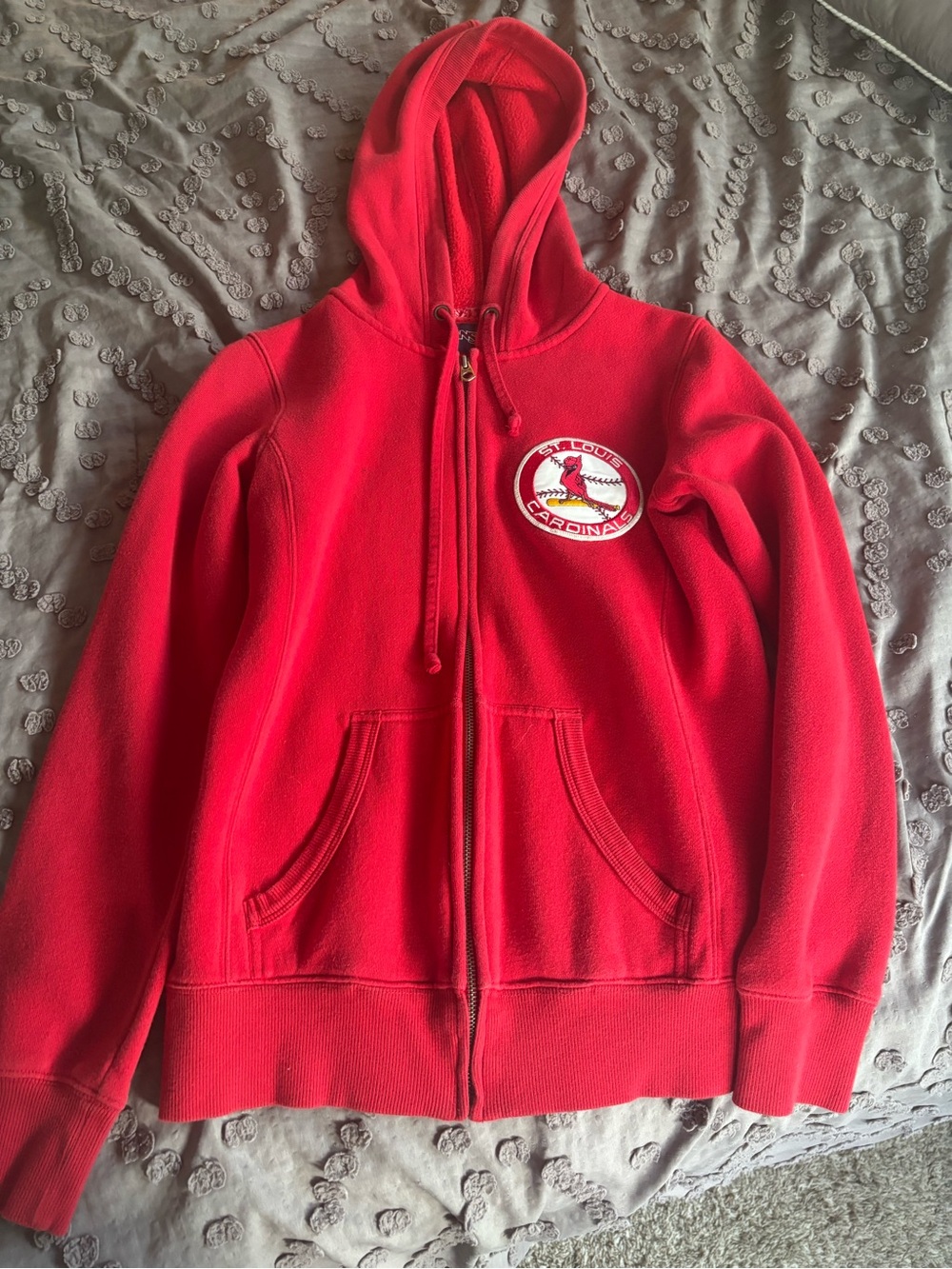 Red STL Cardinals Hooded Zip Jacket